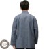 Bộ đồ Trung Quốc Tang nam dài tay khóa retro áo khoác mùa xuân Phong cách Trung Quốc cotton và vải lanh denim cổ áo sơ mi quốc phục - Trang phục dân tộc áo nam đẹp Trang phục dân tộc