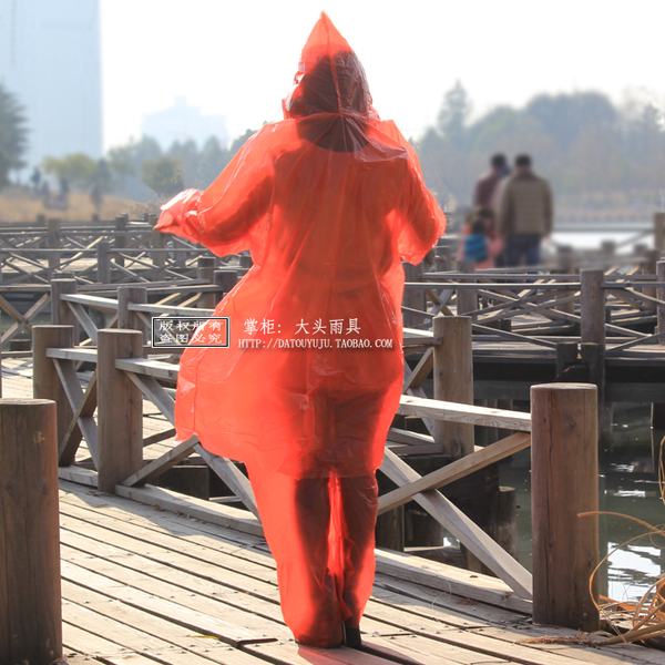 2 lụa chia loại dày dùng một lần áo mưa mưa áo mưa quần đặt du lịch ngoài trời trôi poncho trẻ em áo mưa