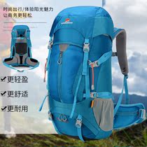 Camping Hiking Mountaineering Bag Mens and Women Outdoor Backpack Sports Tour Large Capacity 65 Liter Backpack Multifunctional Travel Bag