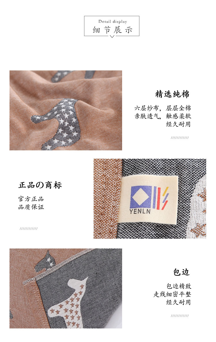 Mới gối sáu lớp gạc gối bông cotton đôi bông cao cấp dày gối sinh viên khăn choàng gối