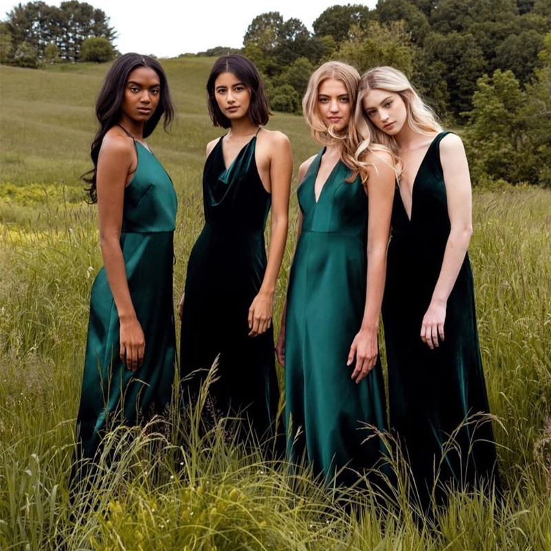 Tiktok Bridesmaid Dresses for the Bridesmaid Group 2023 New Satin Long Style Slimming and Elegant