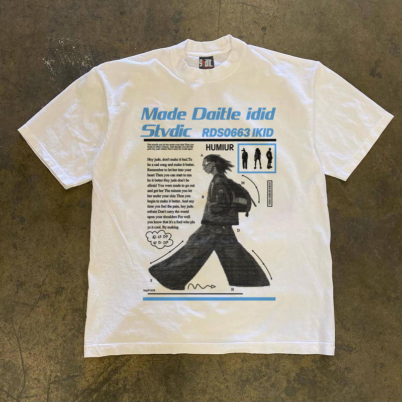 Earn Money to Buy a Sports Car, Pure Cotton 300g American-Style Loose Short-Sleeved T-Shirt with Couple Portrait Print, Versatile Top