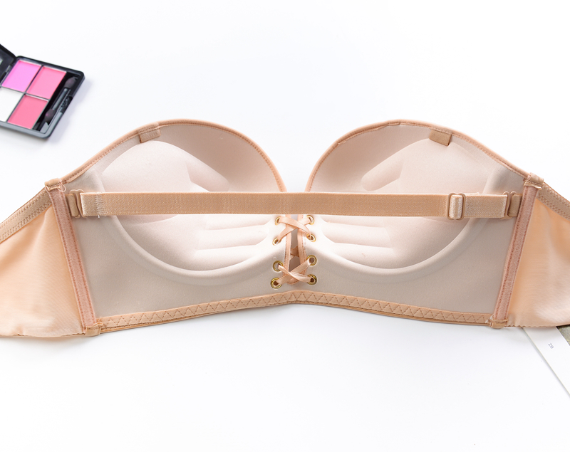 Sexy dây đeo đồ lót phụ nữ không có vòng thép vô hình quây chống trượt nhỏ áo ngực dày ống trên áo ngực tập hợp đồ lót phụ nữ