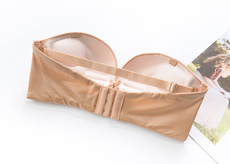 Sexy dây đeo đồ lót phụ nữ không có vòng thép vô hình quây chống trượt nhỏ áo ngực dày ống trên áo ngực tập hợp đồ lót phụ nữ