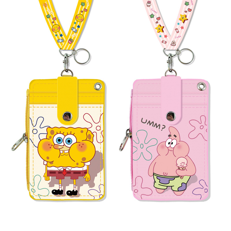 Student Campus Id Work Card Holder with Lanyard, Cute Badge Holder, School Badge, Kindergarten Pick-Up Card, Neck Card Holder