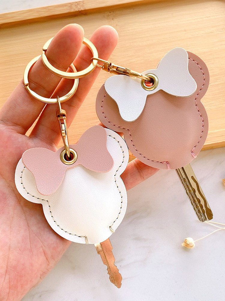 Cute Color-Blocked Car Key Case Cover for Women, Universal Remote Key Protection Cover for Audi, Bmw, and Mercedes-Benz