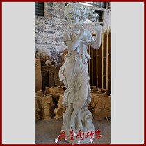 Meteor shower sandstone relief round carving City garden sandstone sculpture FRP villa hotel decoration materials