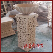 Sandstone reliefs custom column pier flower pot flower pots GRP resin foam cast copper cement sculpted pendulum decoration
