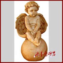 Meteor shower sandstone relief Angel Garden sandstone glass fiber reinforced plastic sculpture home decoration Hotel Villa decoration materials