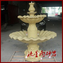 Sandstone relief Fountain Garden sandstone glass fiber reinforced plastic Hotel Villa home decoration indoor and outdoor decoration materials
