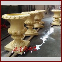 Meteor shower sandstone relief FRP leaf bag flower pot Flower Bowl Sand Rock City Garden Villa home decoration hotel decoration