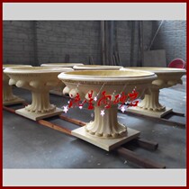 Sandstone relief glass fiber reinforced plastic flower bowl flower pot garden sandstone sculpture real estate villa home decoration materials