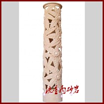 Meteor shower sandstone relief glass steel sandstone railing leaf hollow column Roman column home decoration material