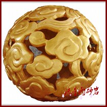 Meteor shower sandstone relief sandstone sculpture FRP auspicious cloud ball lamp Hotel villa club home improvement decoration materials