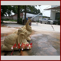 GRP Customized Sandstone sandstone Jet Relief Foam Resin Cast Bronze Sculpture Fountain Spray Mouth Decoration