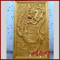 Meteor shower sandstone relief Dragon and Phoenix play Pearl sand rock background wall glass fiber reinforced plastic Hotel Villa home decoration materials