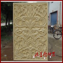 Sandstone relief Chinese sculpture hollow slab sandstone glass fiber reinforced plastic background wall Hotel Villa decoration materials