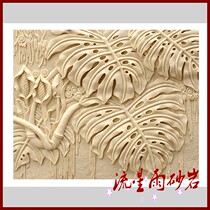  Meteor shower sandstone relief character sculpture Sandstone FRP plant board background wall Home improvement real estate decoration materials
