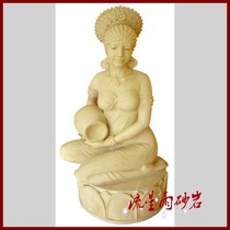 Meteor shower sandstone relief Indian girl garden sandstone glass fiber reinforced plastic sculpture Hotel Villa home decoration materials