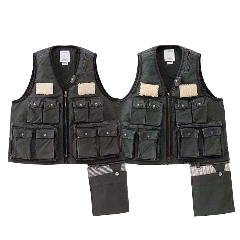 Wine-Colored 22Aw Vv Fisherman Vest Fisherman's Vest, Nakamura Military Style Multi-Pocket Workwear