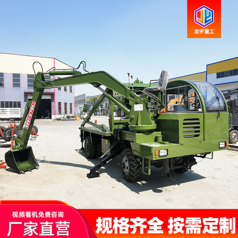Four-Wheel Drive Multifunctional Funeral Transport Vehicle with Crane, Integrated Digging Machine, and Agricultural Crane Four-Wheel Drive Multifunctional Funeral Transport Vehicle with Crane, Integrated Digging Machine, and Agricultural Crane
