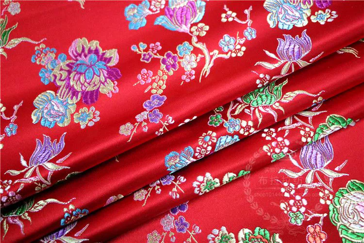 gió của Trung Quốc thổ cẩm Tây Tạng chiếc váy đầy màu sắc hoa mô phỏng jacquard damask vải DIY handmade vải vải - Vải vải tự làm