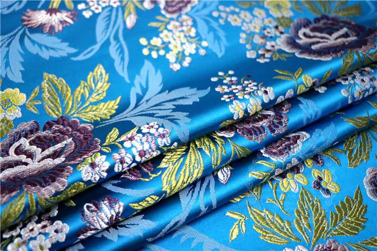 Tây Tạng thổ cẩm satin sườn xám vải jacquard quần áo hoa vải lụa Jinkou Miao trang phục tự làm vải - Vải vải tự làm