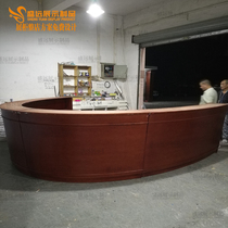Custom Baking Paint Arc Fill-in-Form Business Handling Desk Circular State Grid Service Guide Desk Special-Shaped Front Desk