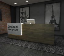 Cashier Modern Simple Bar Shop Front Desk Company Reception Desk Cafe Cashier Table with LOGO Corner