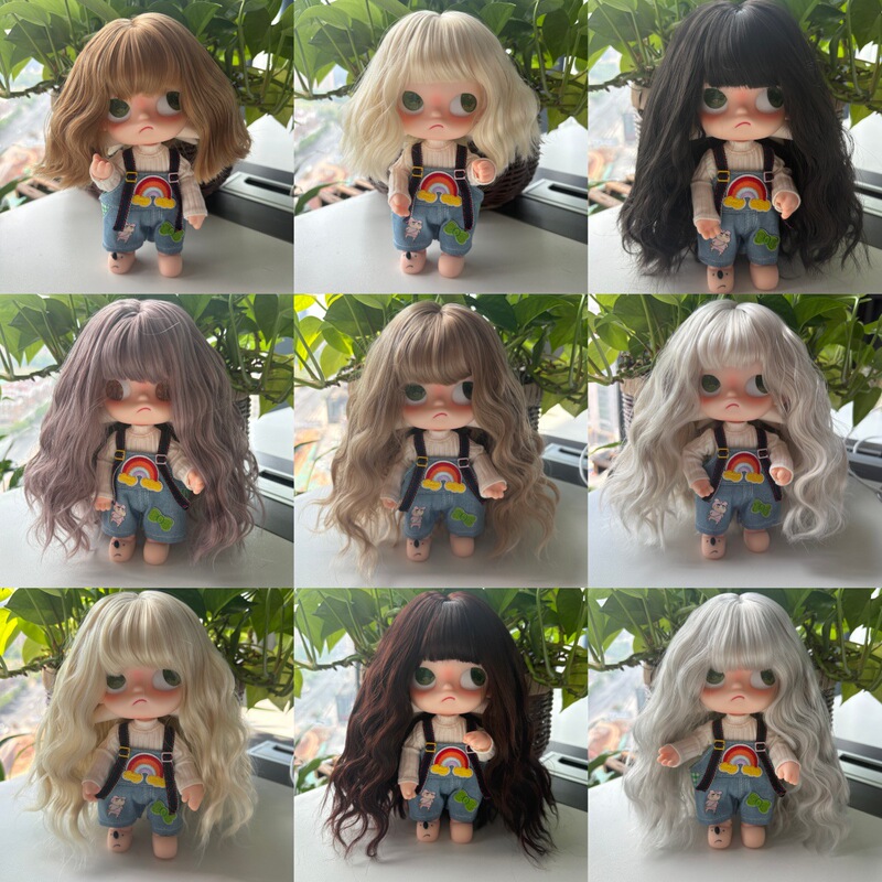 Doll Wig Zisga Gingerbread Man, Multiple Colors Available, Full Bangs, Long Curly Hair, American Little Doll Hair Doll Wig Zisga Gingerbread Man, Multiple Colors Available, Full Bangs, Long Curly Hair, American Little Doll Hair