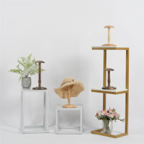 Wooden desktop hat rack clothing store hat display rack clothing ironing solid wood hat holder window display props