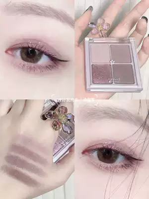 Haze gray purple deep and gentle Romand autumn and winter new four-color eye shadow plate N02 Pearl matte