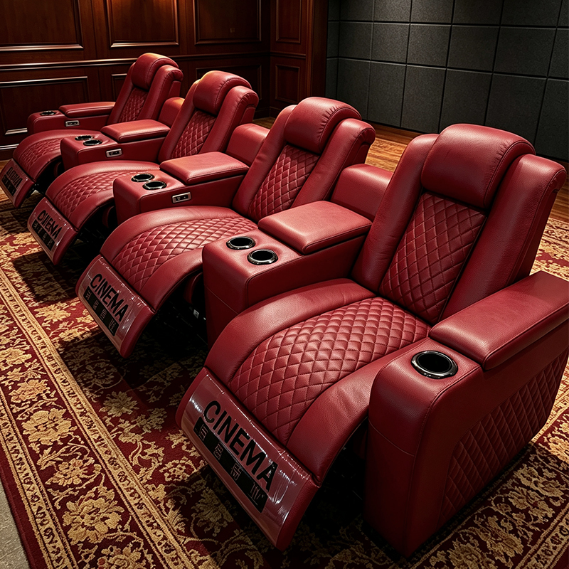 Xinchujiyi's New Luxury Three-Motor Home Cinema Theater Private Audio-Visual Room Sofa S-Grade Semi-Leather Xinchujiyi's New Luxury Three-Motor Home Cinema Theater Private Audio-Visual Room Sofa S-Grade Semi-Leather