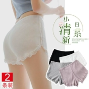 Quần short bảo hiểm nữ mùa hè mỏng phần cotton an toàn quần chống ren ren nhẹ eo cao mặc đồ lót chủ đề - Quần tây thường