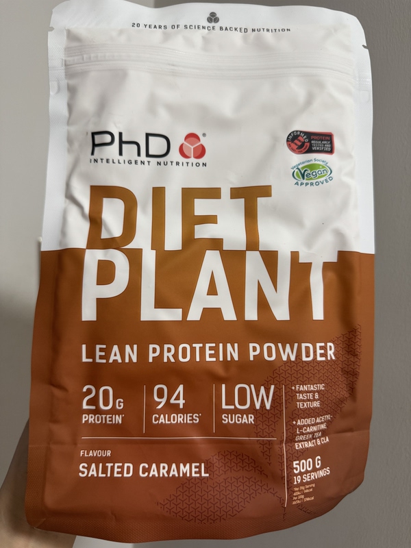 Uk Phd Vegetarian Plant Protein Powder Diet Plant Salted Caramel Flavor Calorie-Controlled Meal Replacement Shake 500g