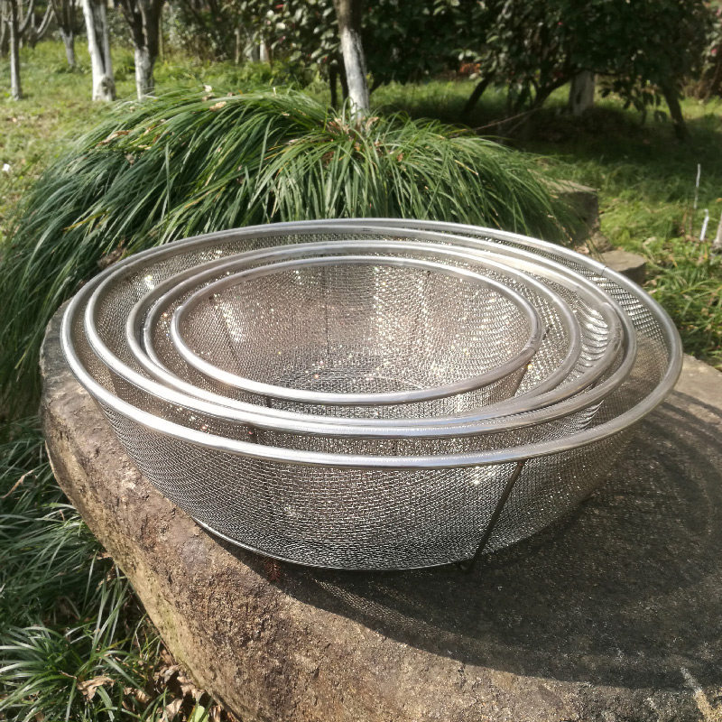 Sieve Commercial restaurant catering Stainless steel stainless steel rice mesh fried filter oil baking round meat powder experimental large sieve