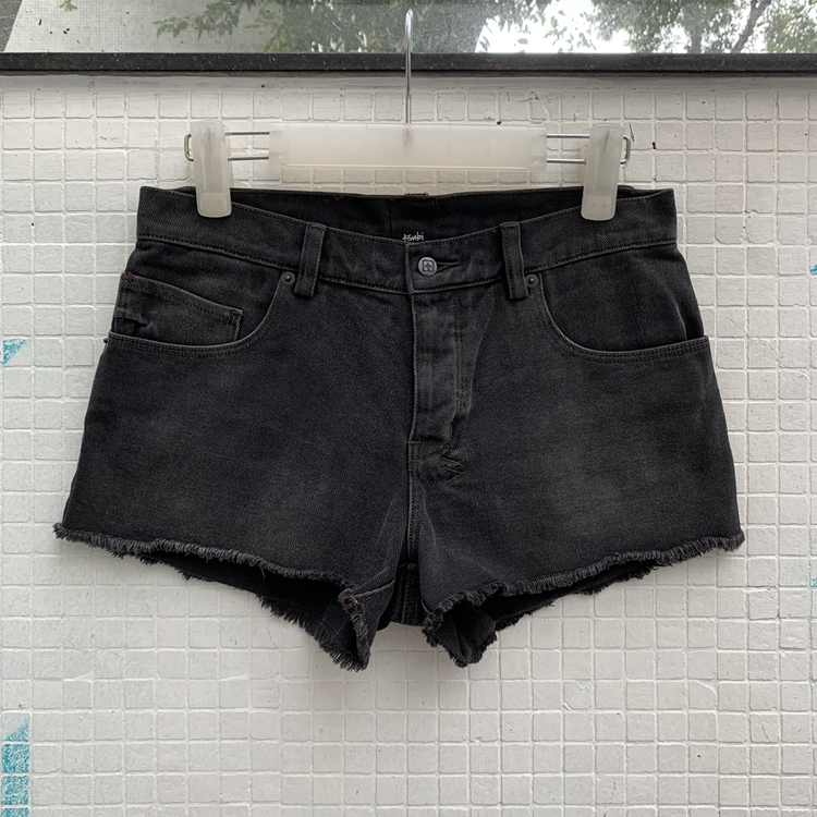 Ksubi Women's Black Distressed Denim Shorts Sample Size 26