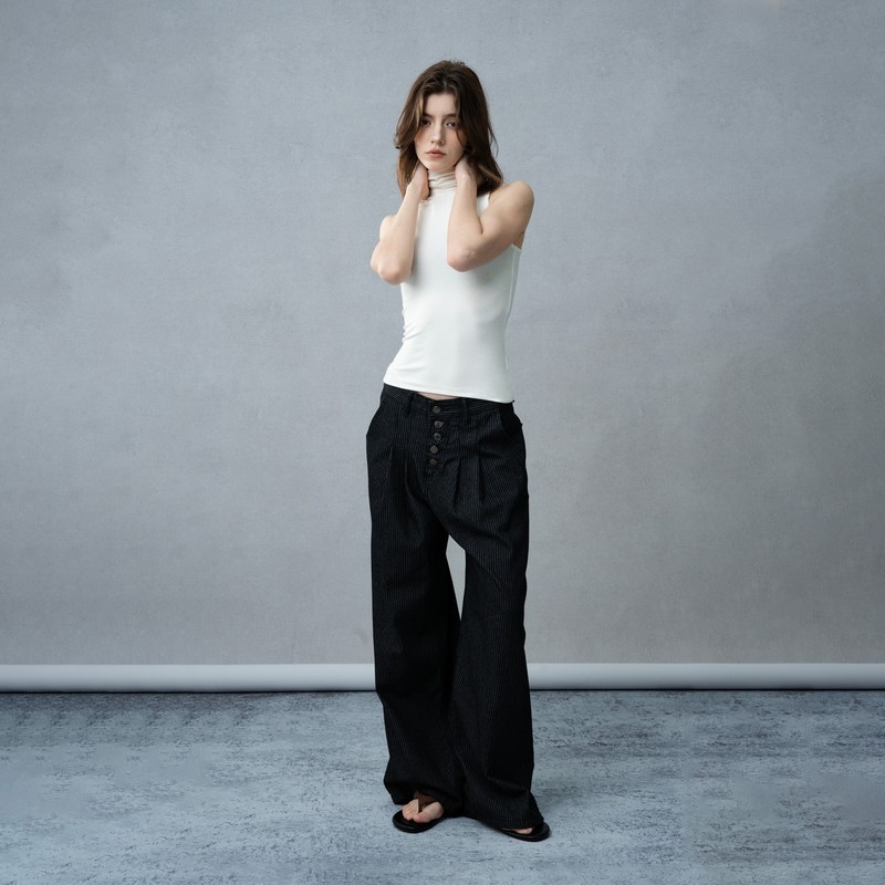 Zwwwz·Relaxed Vintage Drapey Old Money Style Striped Jeans for Men and Women, Loose Casual Straight-Leg with a High-End Feel