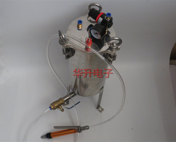 Stainless steel pressure barrel with manual valve Large flow valve manual dispensing machine Yellow glue machine to send a full set of accessories