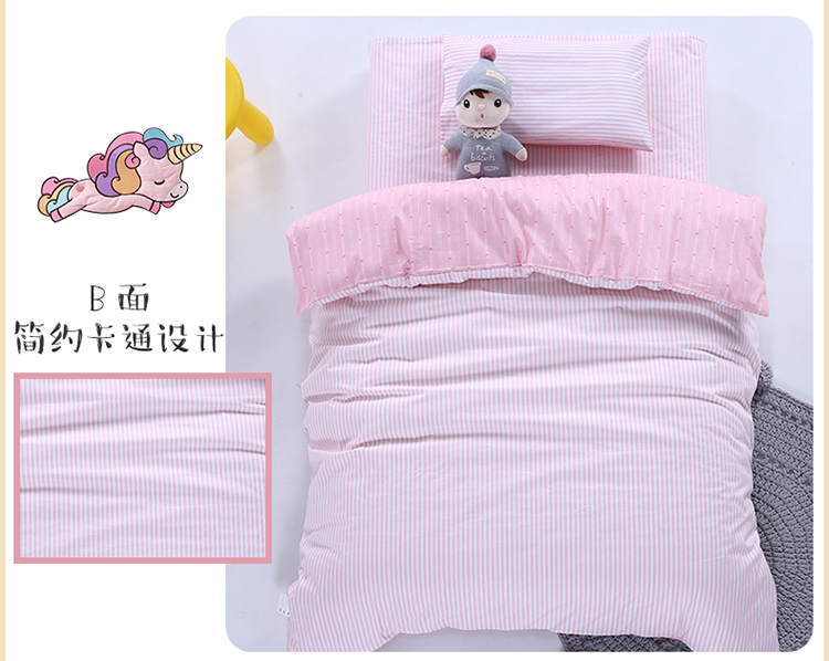 Bé mẫu giáo quilt ba mảnh cotton lõi con nap quilt bông vào giường bộ đồ giường trẻ em cốt lõi