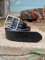  Black Head Layer Bull Leather Belt Armored soldier belt 100 lap belt Business Bull Leather Belt