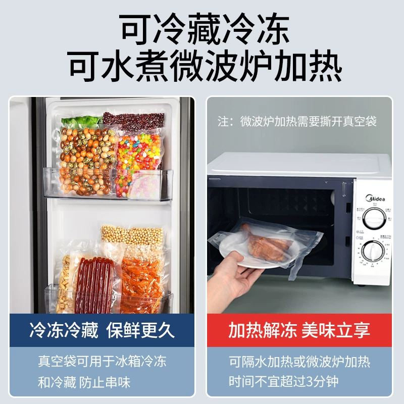 Пакет с сетчатой текстурой для вакуумной упаковки еды, рулонный нейлоновый пакет, пластиковый запечатывающий пакет, пакет с вакуумной вытяжкой, прозрачный пакет для сохранения свежести, хозяйственный упаковочный пакет