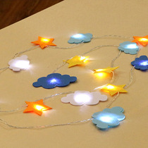  Christmas decoration lights Wall hanging lights String lights Non-woven colorful lights Christmas tree scene lights LED creative battery lights