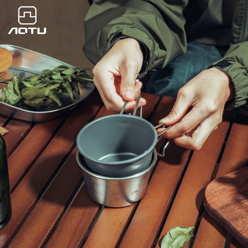 Дорожная складная большая посуда из нержавеющей стали для кемпинга, портативная система хранения, комплект