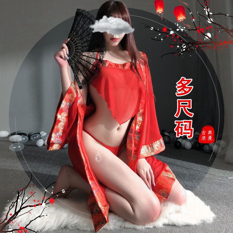 Belly-style lingerie ancient palace dorm clothes sexier web yarn clairvoyage bride seductive vintage red pyjamas private room harnesses