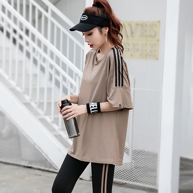 Plus Size Sports Tops for Women in Summer, Quick-Drying and Breathable, Loose-Fitting Running Yoga Fitness Clothes for Fat Mm, Fashionable Short-Sleeved T-Shirts Plus Size Sports Tops for Women in Summer, Quick-Drying and Breathable, Loose-Fitting Running Yoga Fitness Clothes for Fat Mm, Fashionable Short-Sleeved T-Shirts