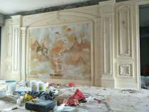 Factory direct sales European TV microcrystalline stone background wall marble Roman column simple carved square column stone carving