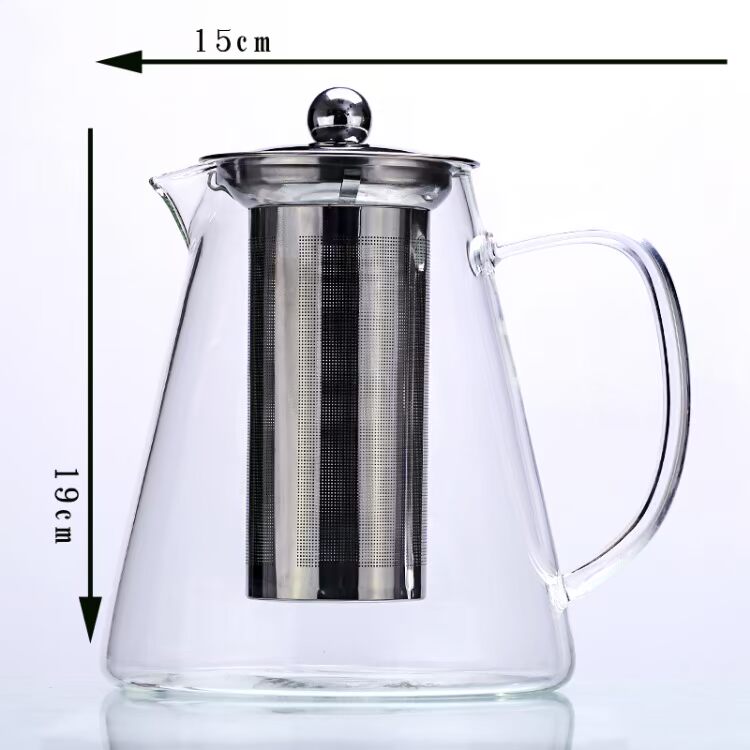Bộ trà hoa thủy tinh chịu nhiệt Gao Peng đặt bộ phòng khách nhà trà bộ ấm trà với bộ lọc trà - Trà sứ bộ tách trà