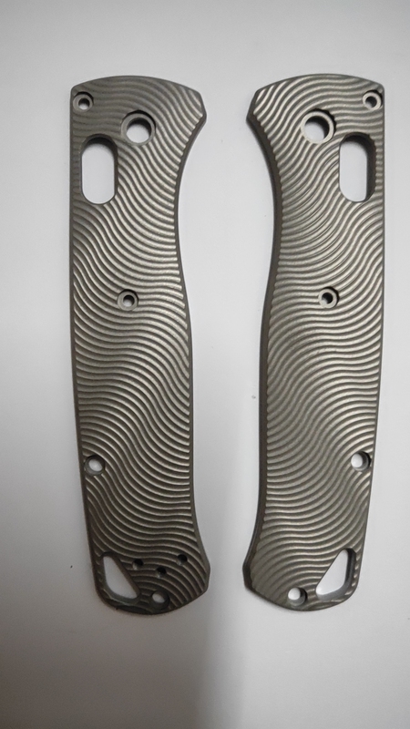 Butterfly 535 Handle Patch Titanium Alloy Butterfly Folding Knife Accessories Bugout 535 Titanium Alloy Patch