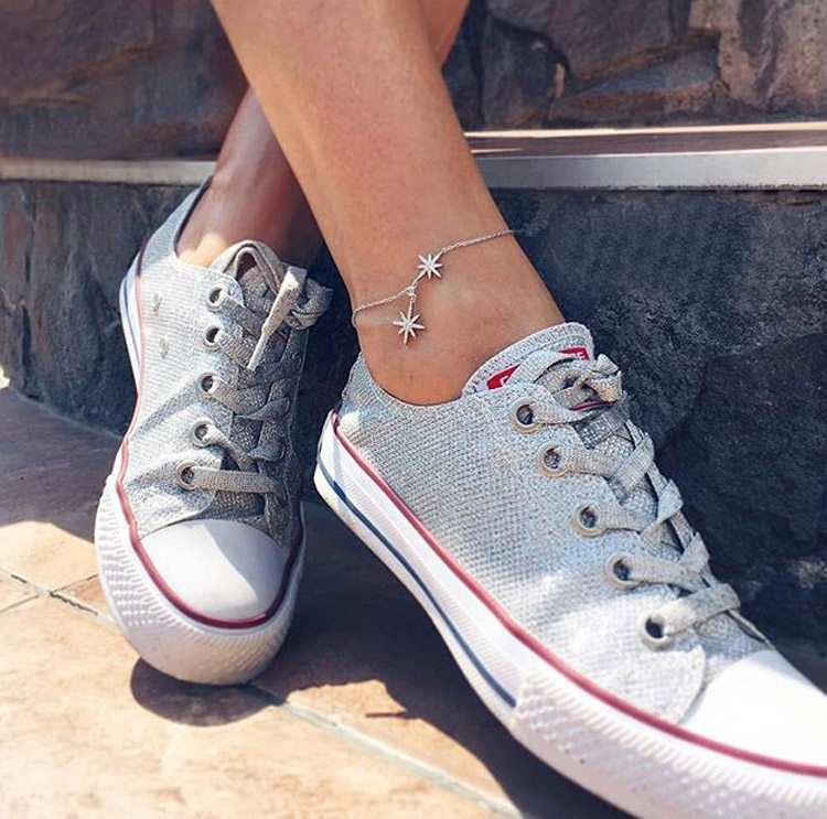 Bracelet de cheville Femme ASHIA en Argenterie - Ref 3102211 Image 1